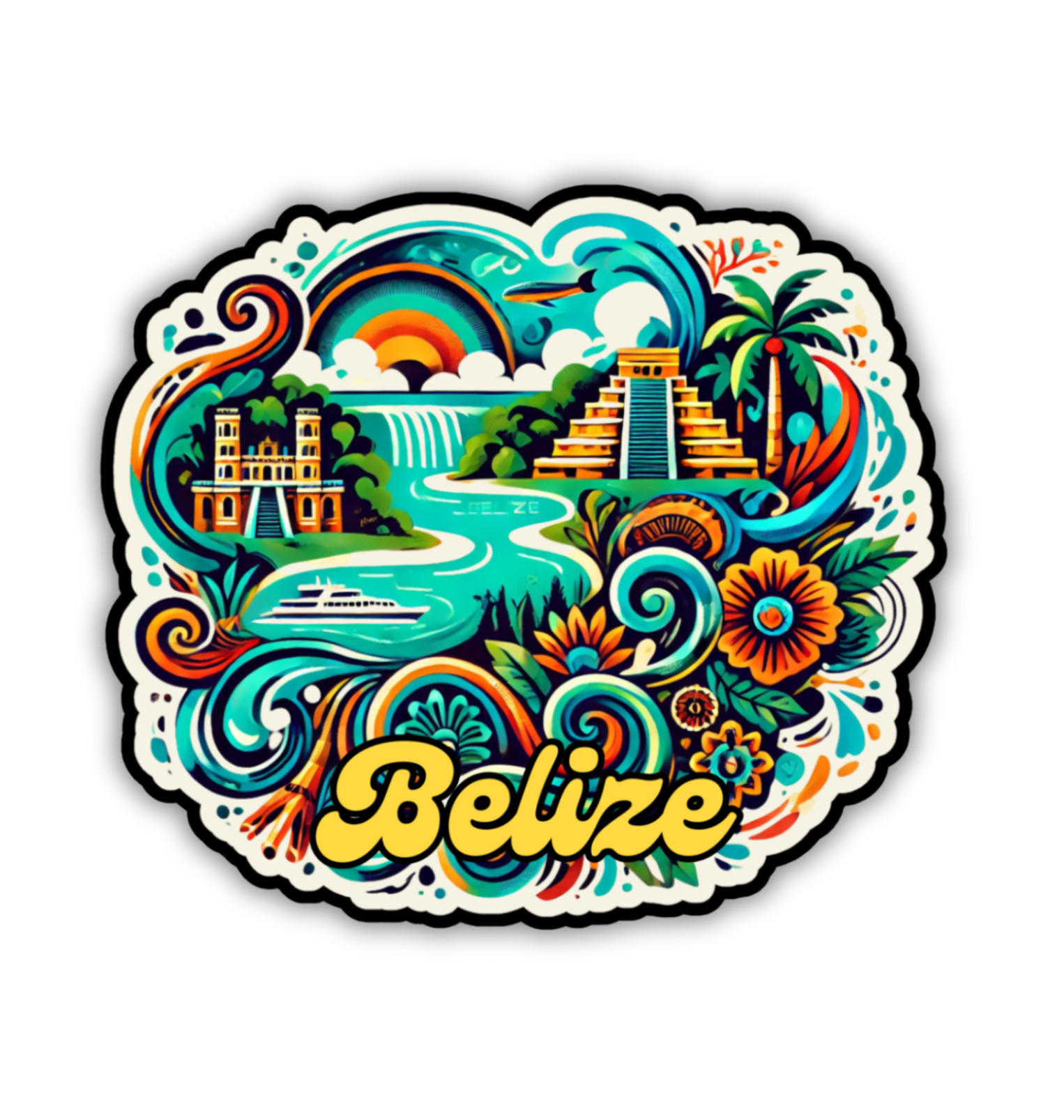 Belize Fridge Magnet or Laptop Sticker