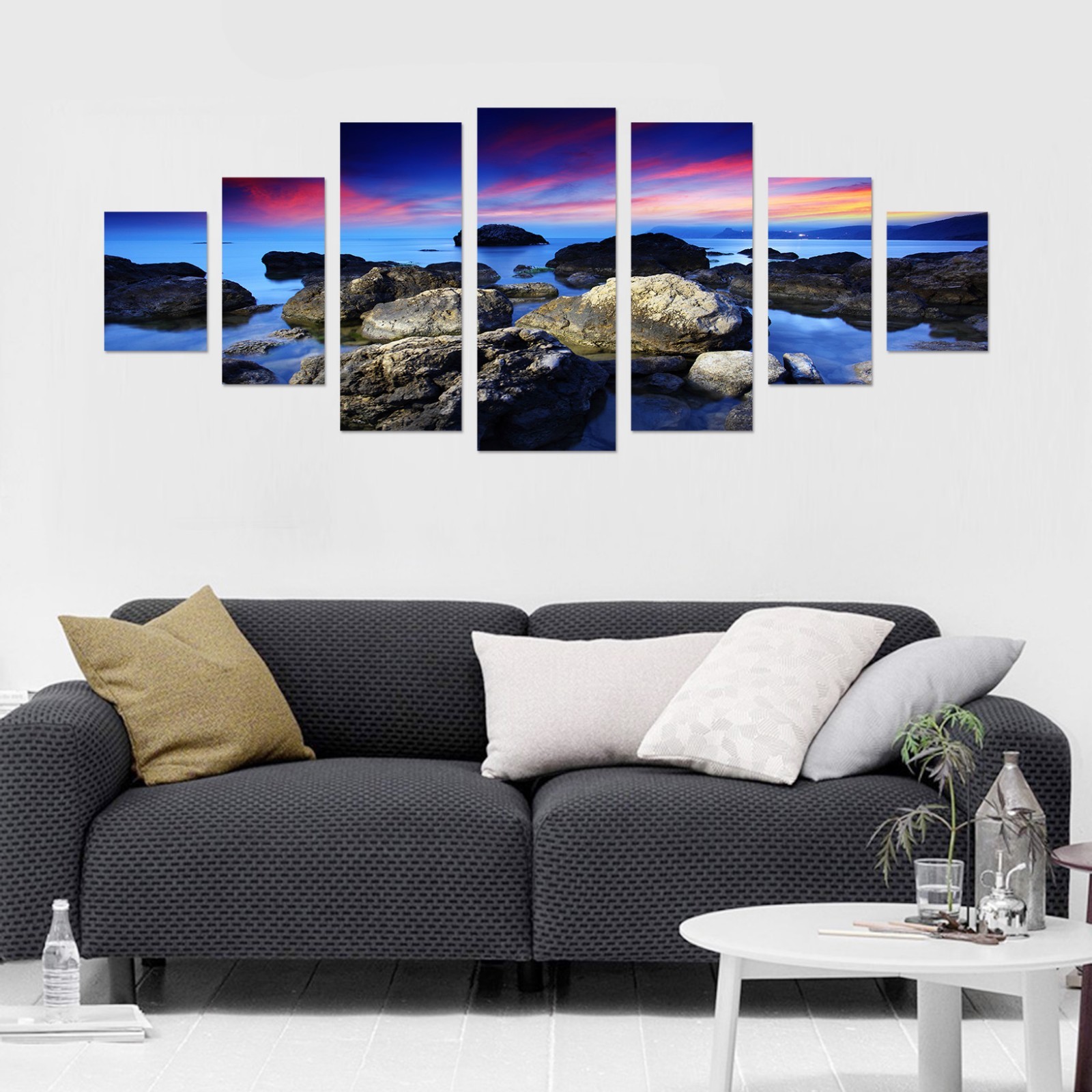 3D Sky Blue Rocks 82 Unframed Print Wall Paper Decal Wall Deco Indoor AJ Jenny