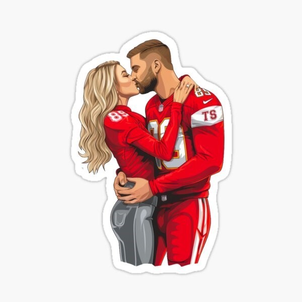 Taylor Swift Travis Kelce, Vinyl Die Cut Sticker