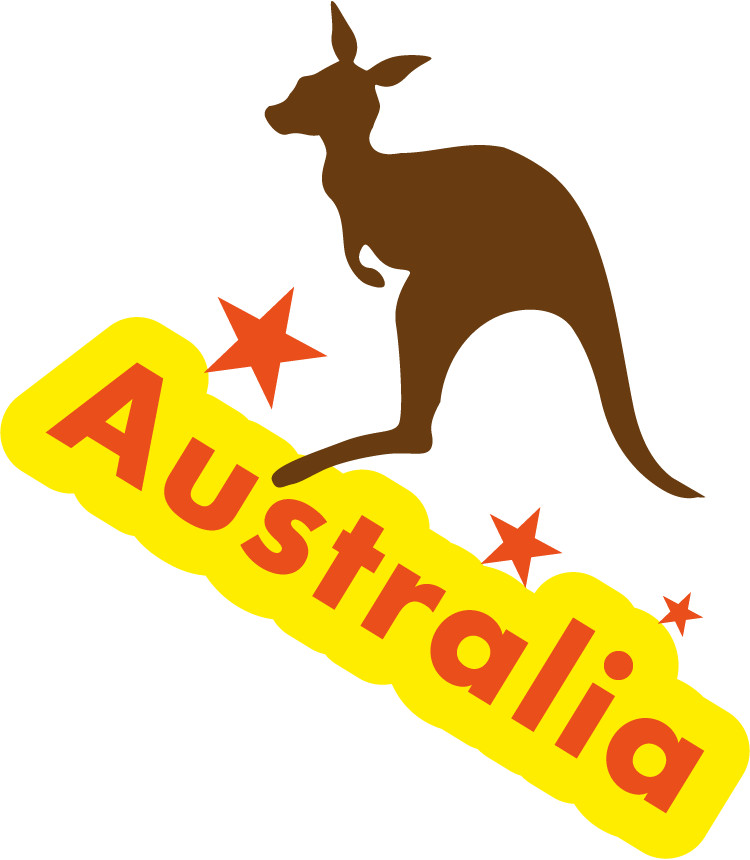 Australia Kangaroo Stars Car Bumper Sticker Decal