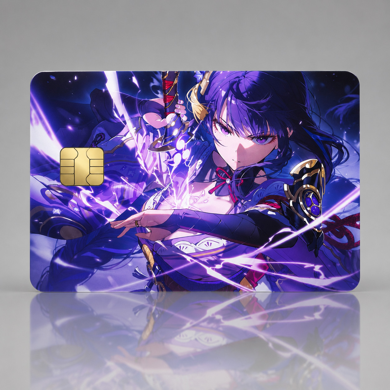 Raiden Shogun's Musou no Hitotachi Genshin Impact Debit Card Credit Card Skin