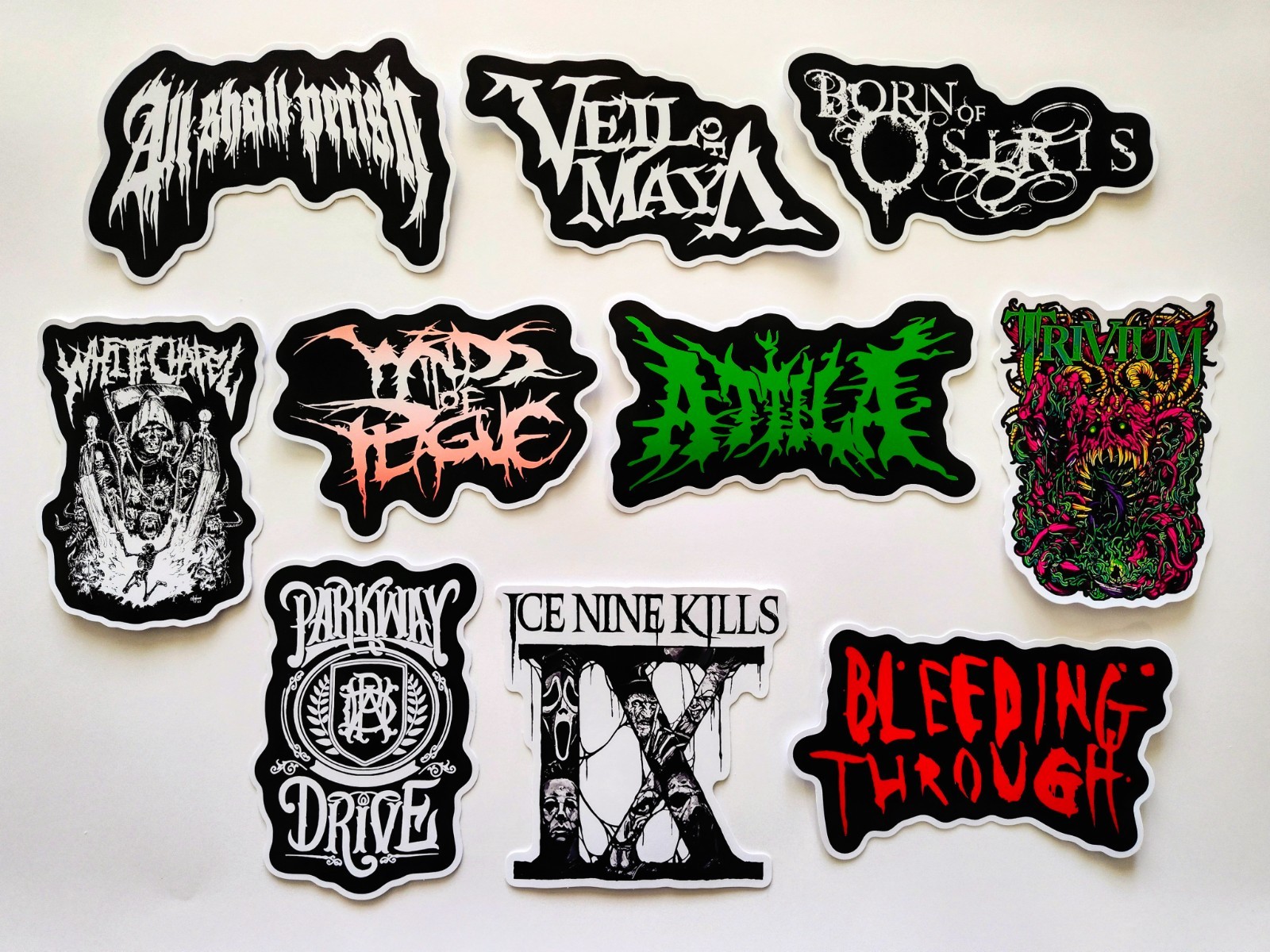 Metalcore Deathcore Sticker Lot (10 Pack) SET 4 death metal ice nine kills slam