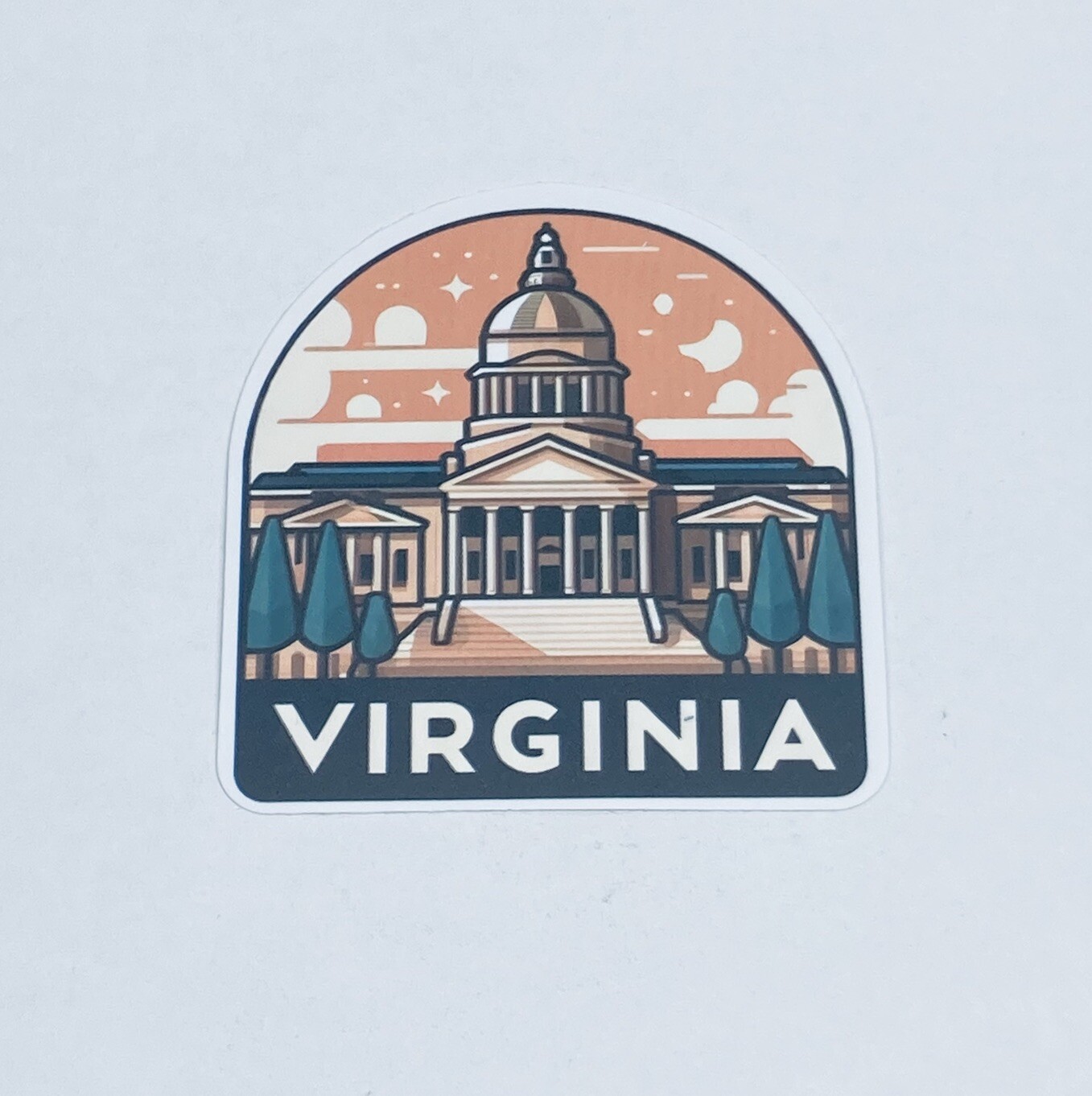 Virginia State Capitol Building Sticker Vinyl USA Travel Souvenirs Art Tc6