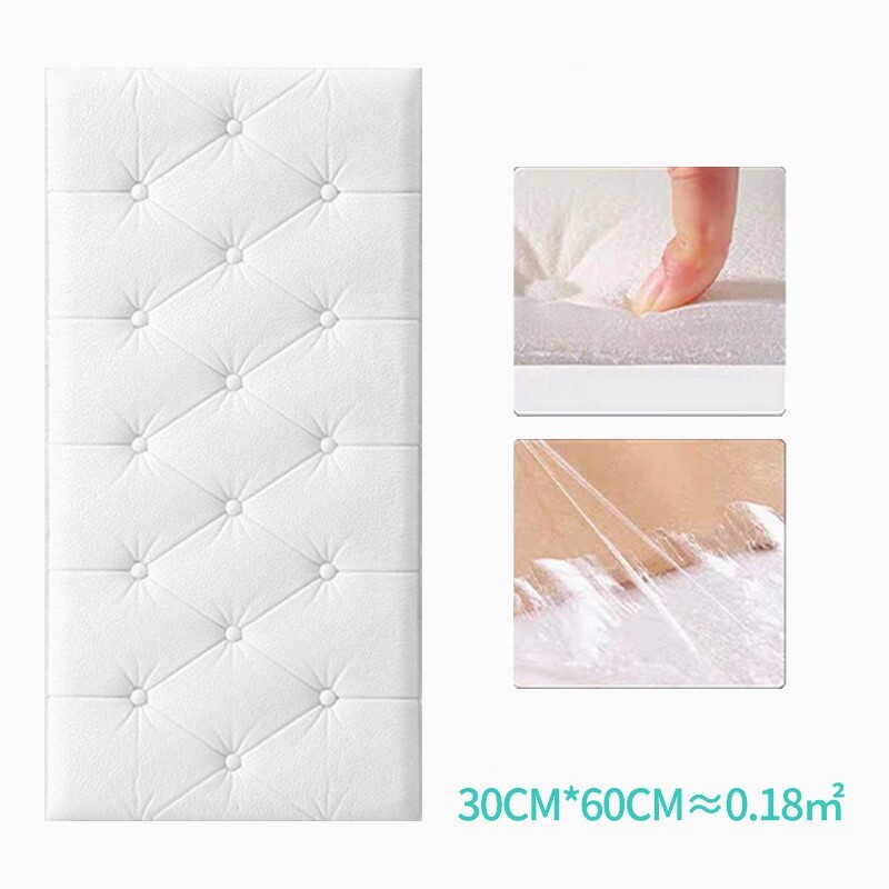 6 pcs 3D Solid Wall Sticker Children's Room Soft Wallpaper Self-Sticking