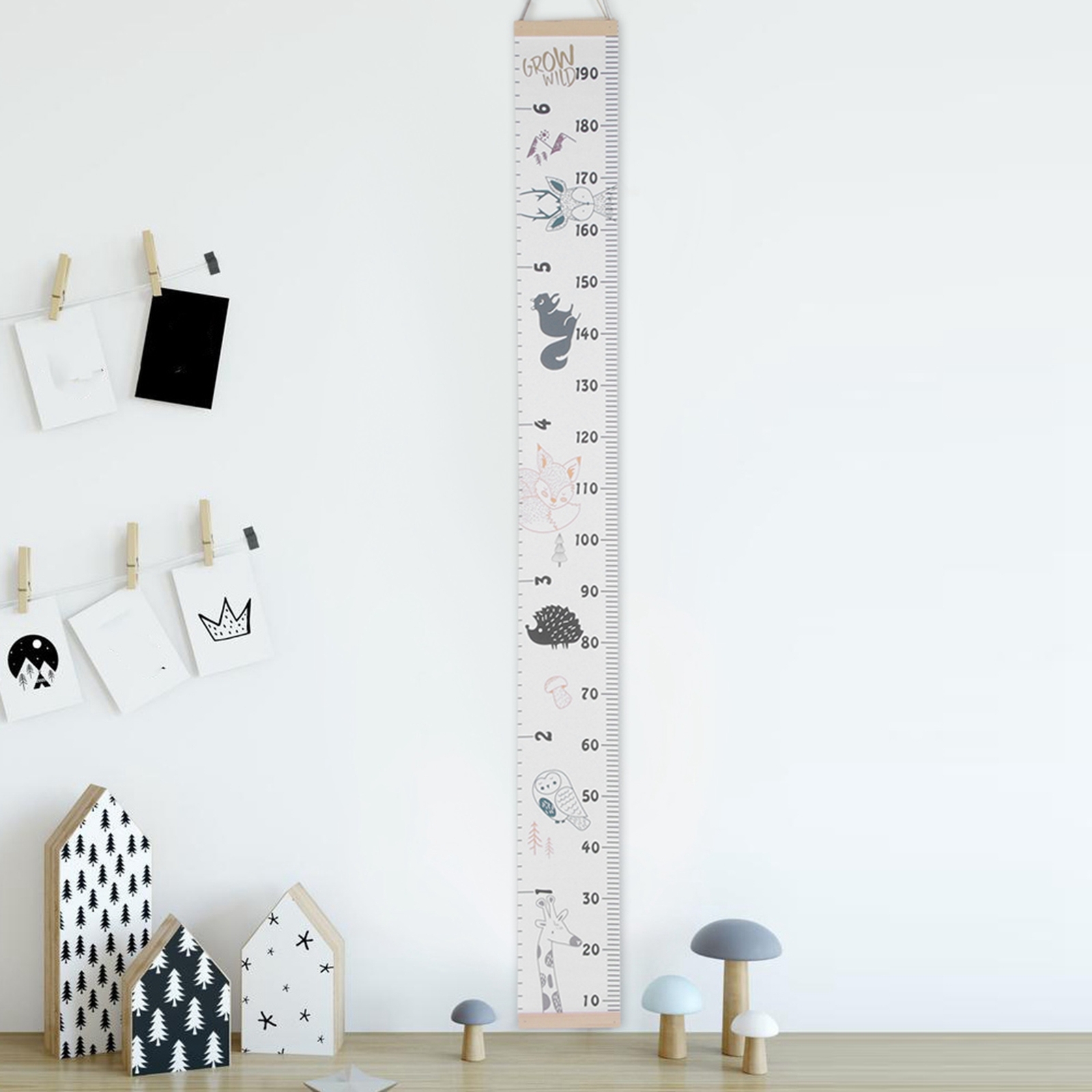 Cute Wall Sticker Height Measure Growth Chart Home Room Decoration Child Toy1♡