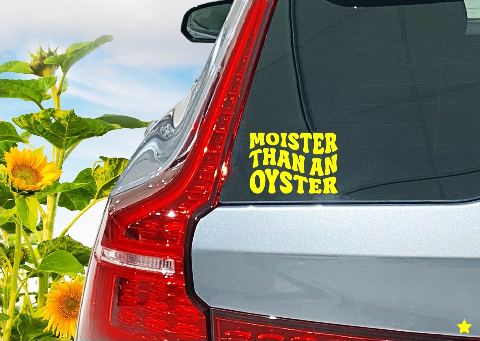 Moister Than an Oyster Decal Sticker Funny Retro Humor Quote Adult Couple Dating