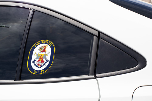 DDG-59 USS Russell Badge Sticker Decal