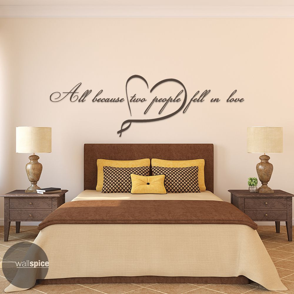 All Because Two People Fell In Love Vinyl Wall Decal Sticker