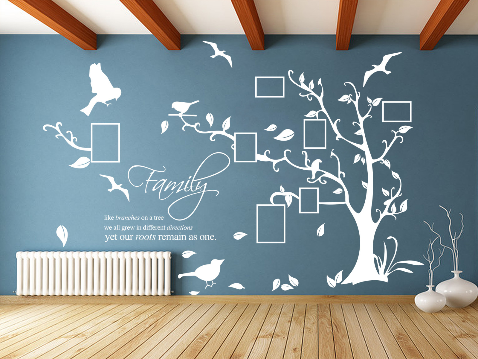 Our Family Tree Like Branches Photo Frame Wall Sticker Decal Vinly UK RUI153