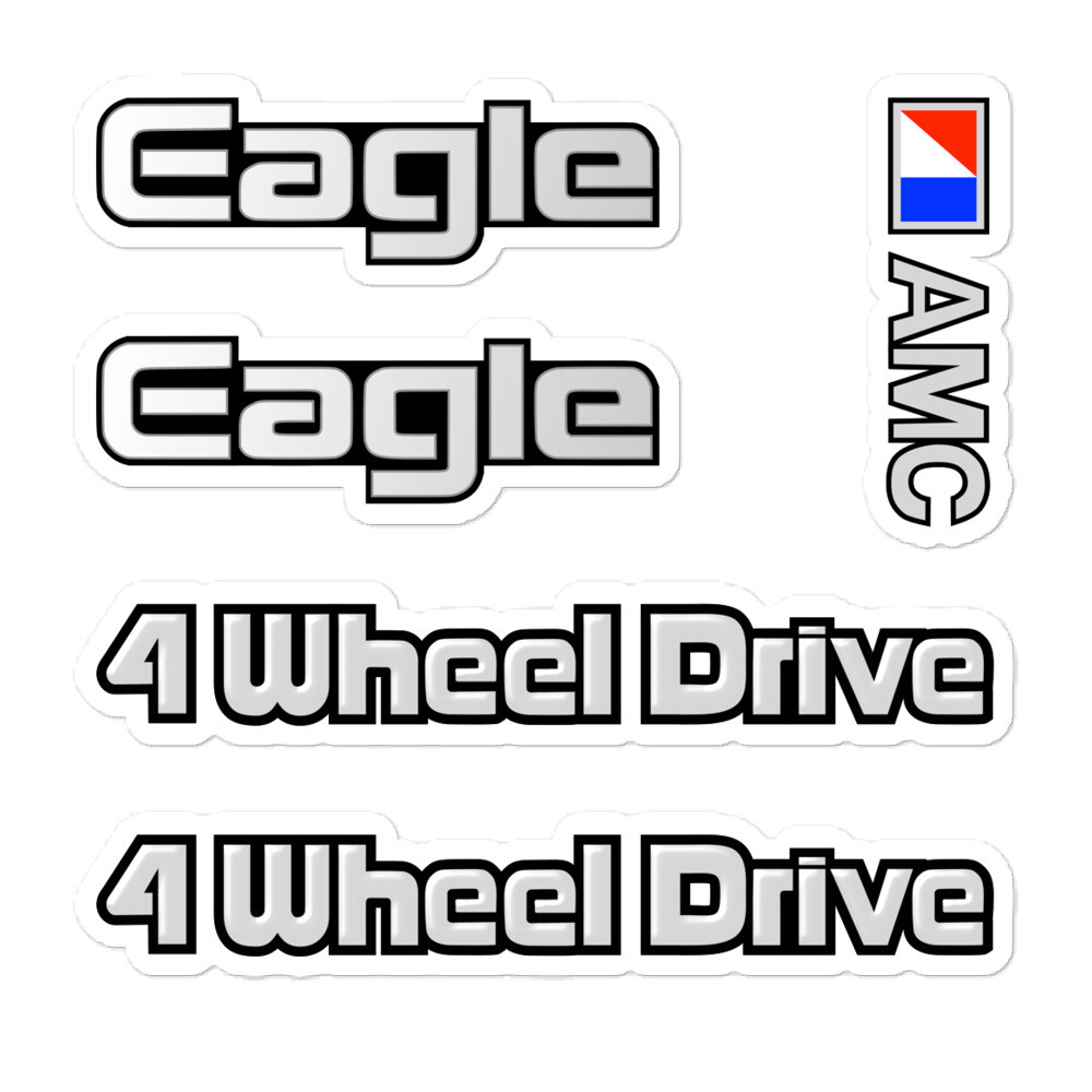 AMC Eagle Sticker Assortment (5) Emblem Badge Logo