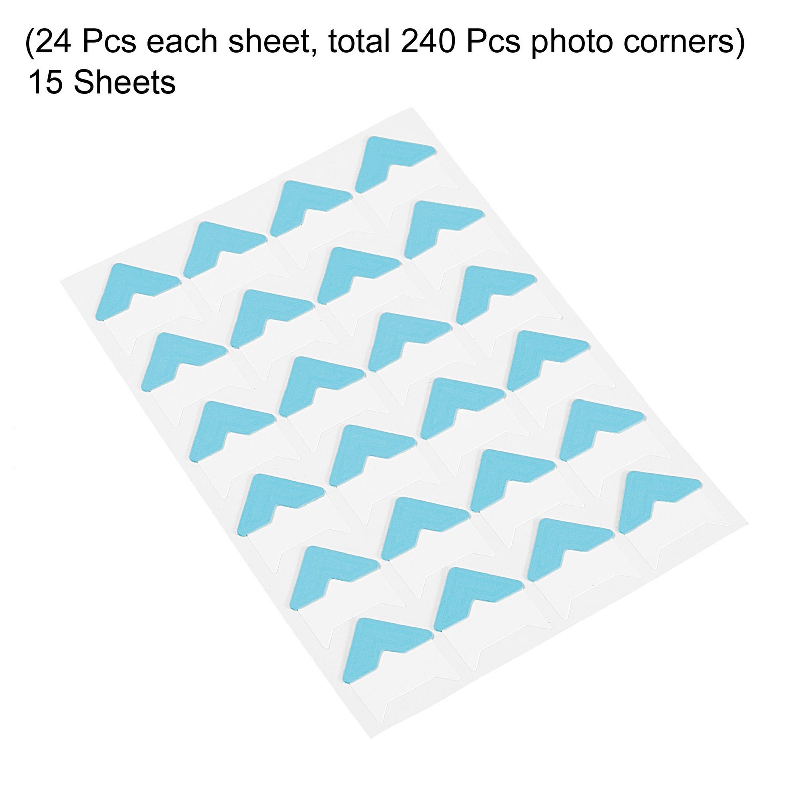 Photo Corners 15 Sheets/360 Pcs Self Adhesive DIY Picture Mounting Sticker Blue