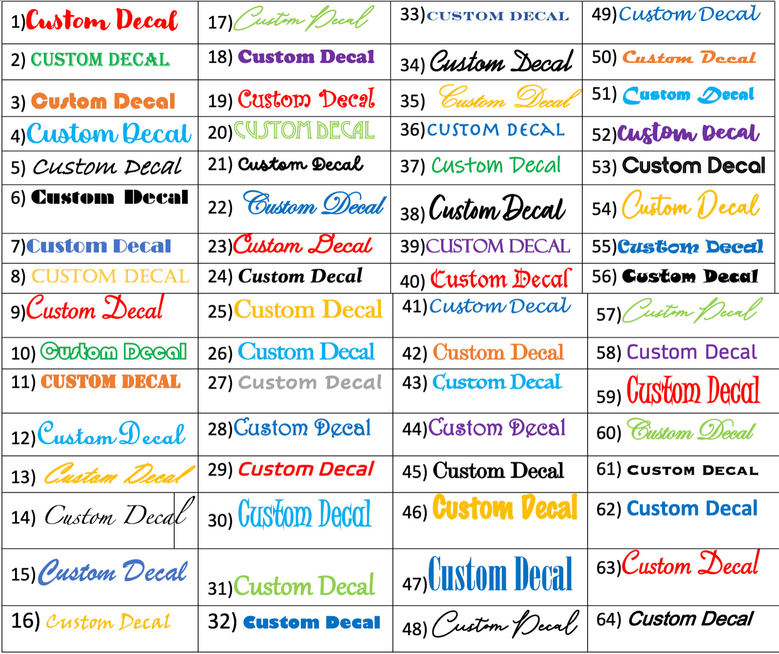 Completely Custom Vinyl Logo Sticker YETI Cars Trucks Boats Windows Tumblers