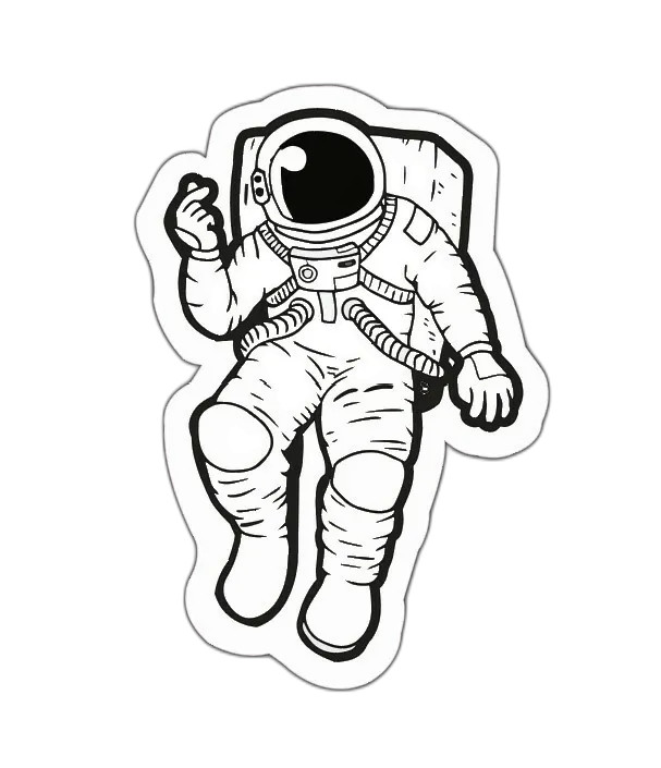 Astronaut Spacewalk Sticker Decal