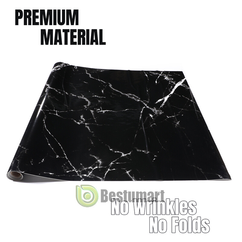 Marble Wall Paper Self Adhesive Peel&Stick Wallpaper PVC Kitchen Countertop 10ft