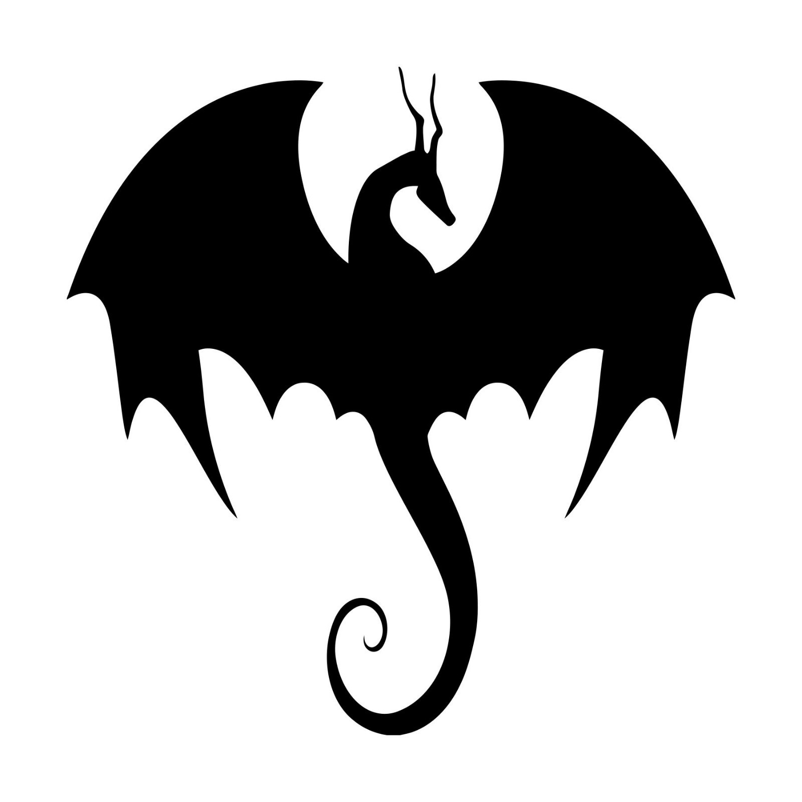 Flying Dragon Vinyl Decal V5 Wyvern Fantasy Horned Serpent Dungeons – Sticker