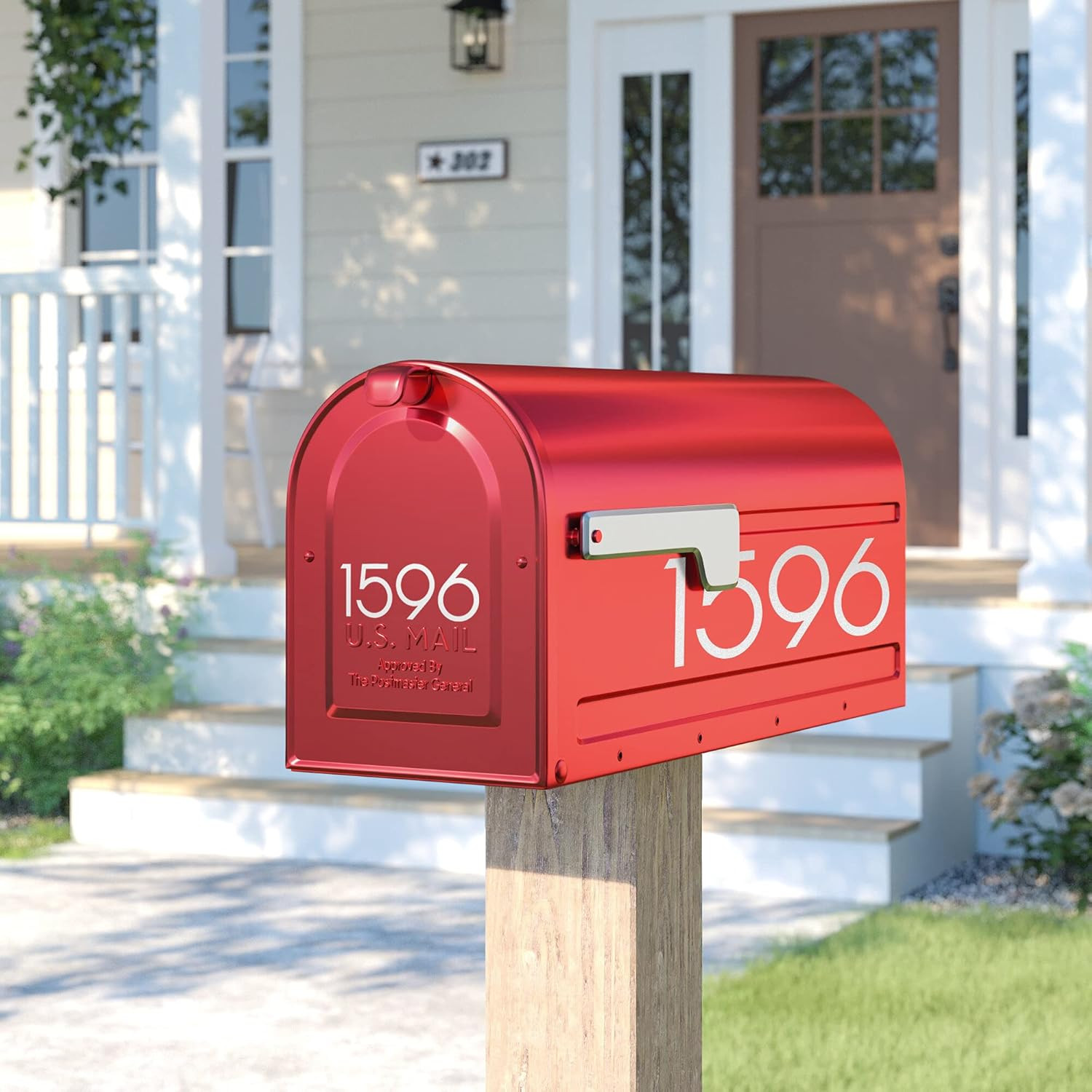 2 Inch Reflective Mailbox Numbers Sticker (0-9, 5 Sets) Modern Number Vinyl Wate