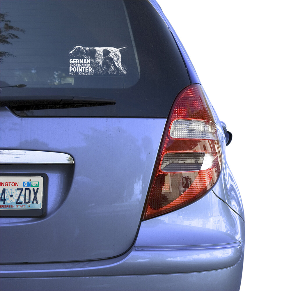 GERMAN SHORTHAIRED POINTER CLEAR VINYL DECAL STICKER FOR CAR/TRUCK WINDOW, DOG