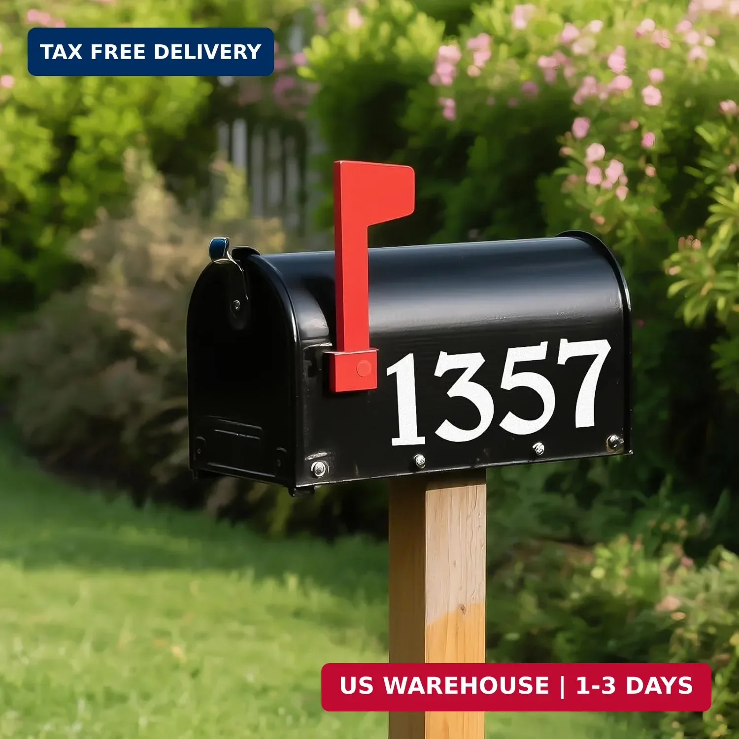 6" Reflective Mailbox Numbers Sticker Decal Die Cut Elegant Style Vinyl Number S