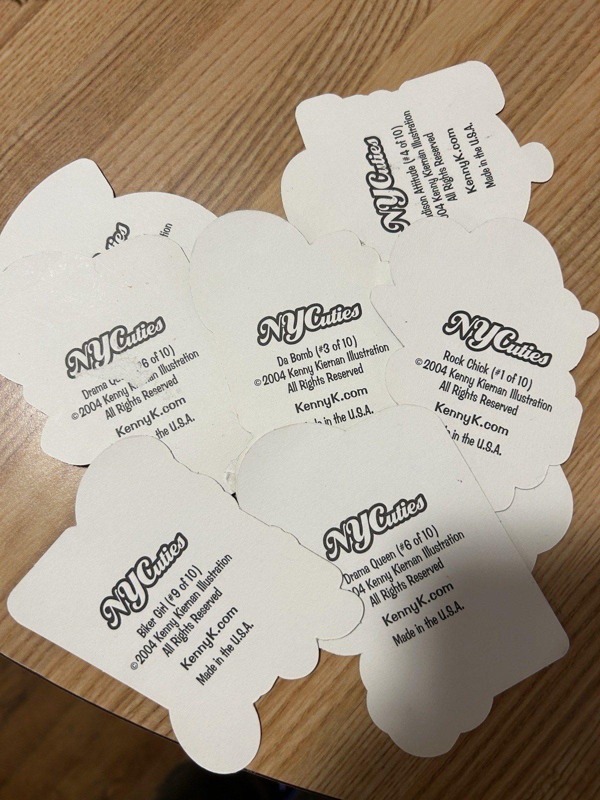 Kenny Kiernan NY Cuties Rare 2004 Reflective Sticker Set Made In USA