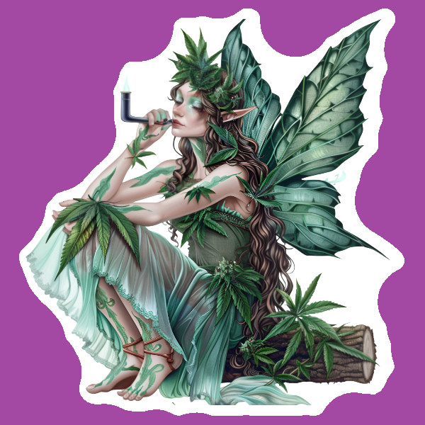 Fairy Tale Weed Vinyl Sticker 420 Weatherproof Stoner Gift Decal Marijuana Fairy