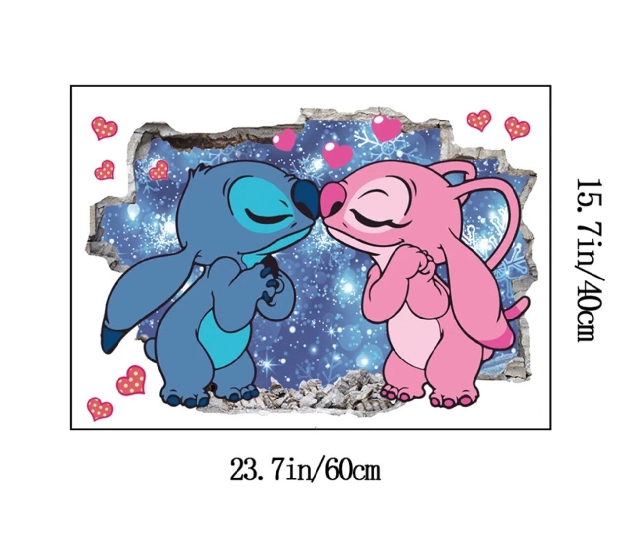 Removable Wall Sticker Lilo & Stitch kids room Decal Vinyl Home Decor Mural