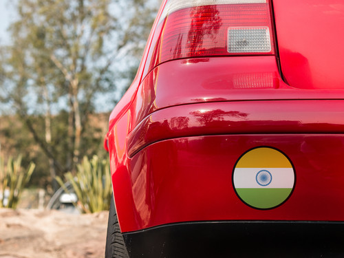 India Flag Circle Sticker Decal