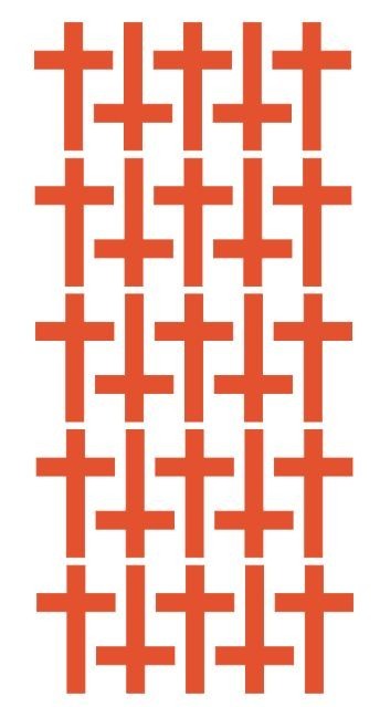 Cross Stickers Sticker Orange 1.5 Inch DC30-035