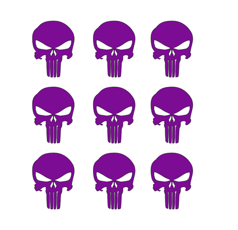 (9) The Punisher Skull Vinyl Decals Phone Helmet Gun Mag 1" 2" 3" Stickers