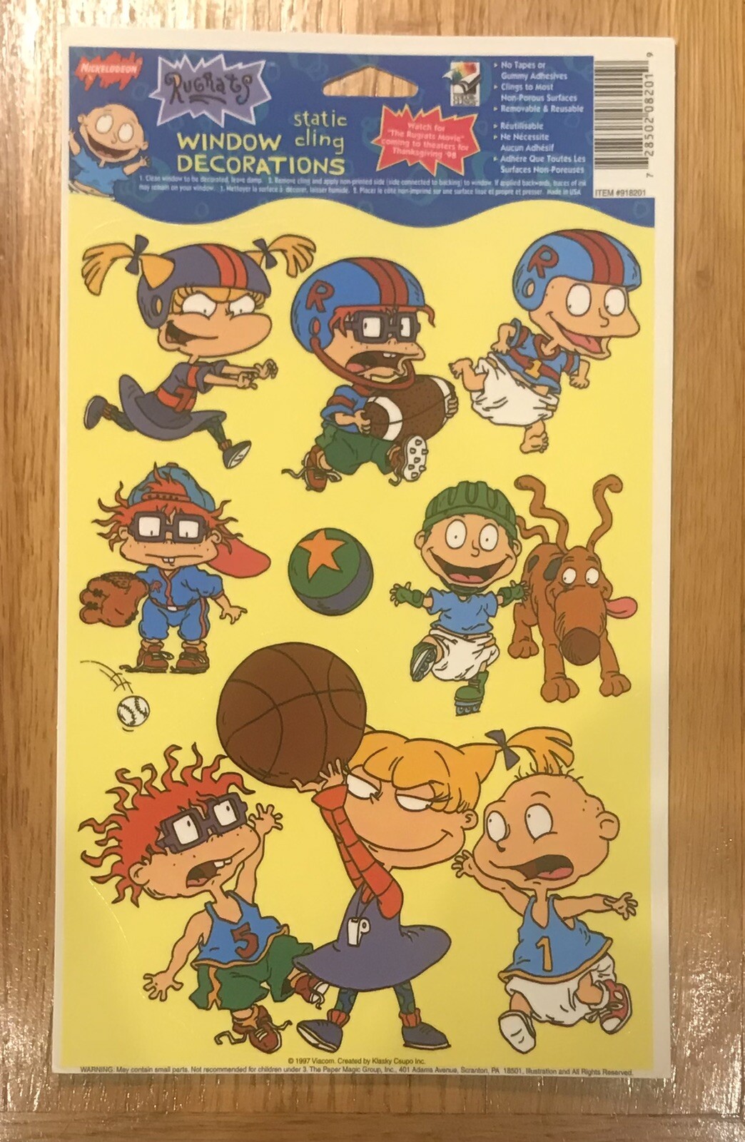 Vtg Rugrats Nickelodeon Static Cling Window Decorations Tommy Chuckie Angelica