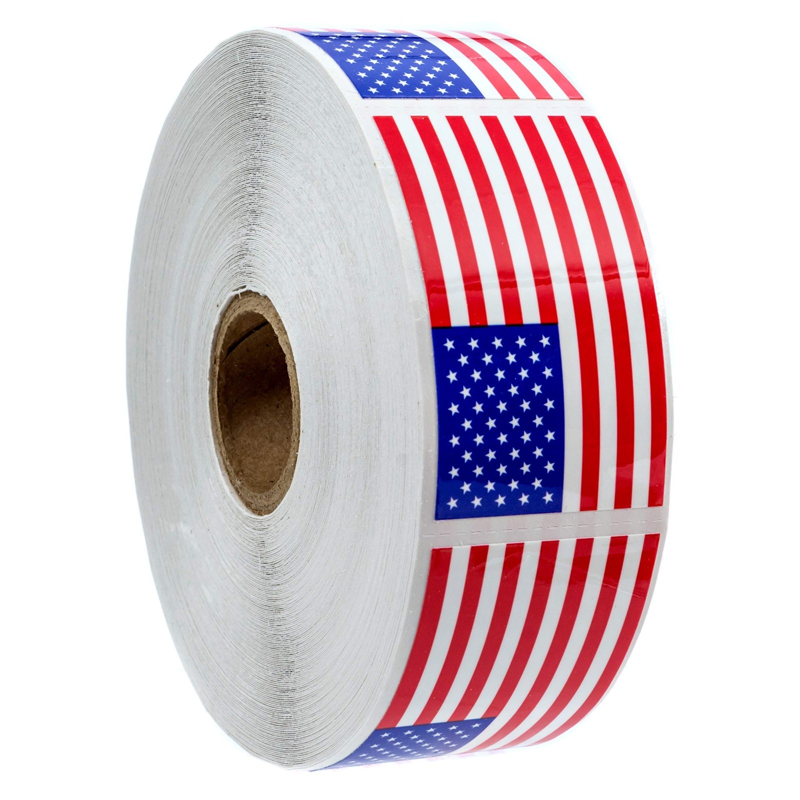 Weather Resistant USA Flag Stickers – 500 Patriotic Decals, 1.25" x 2.125" Outdo