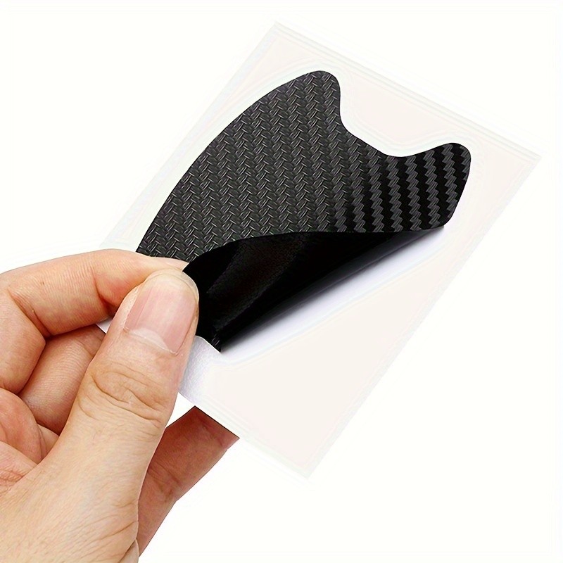 Black White Carbon Fiber Door Sticker（16PCS）- 4 Blue + 4 Red + 4 Black + 4 White