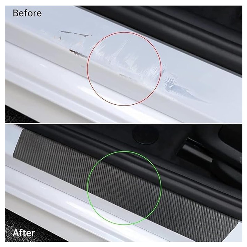 Carbon Car Door Sills Protector, Car Door Threshold Protection, Automotive Door