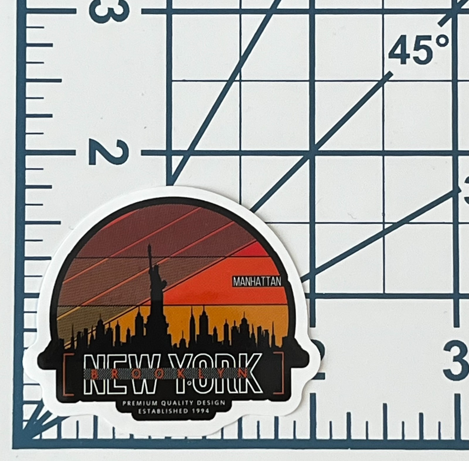 New York City Skyline Vinyl Sticker Manhattan Brooklyn Sunset Decal NYC Souvenir