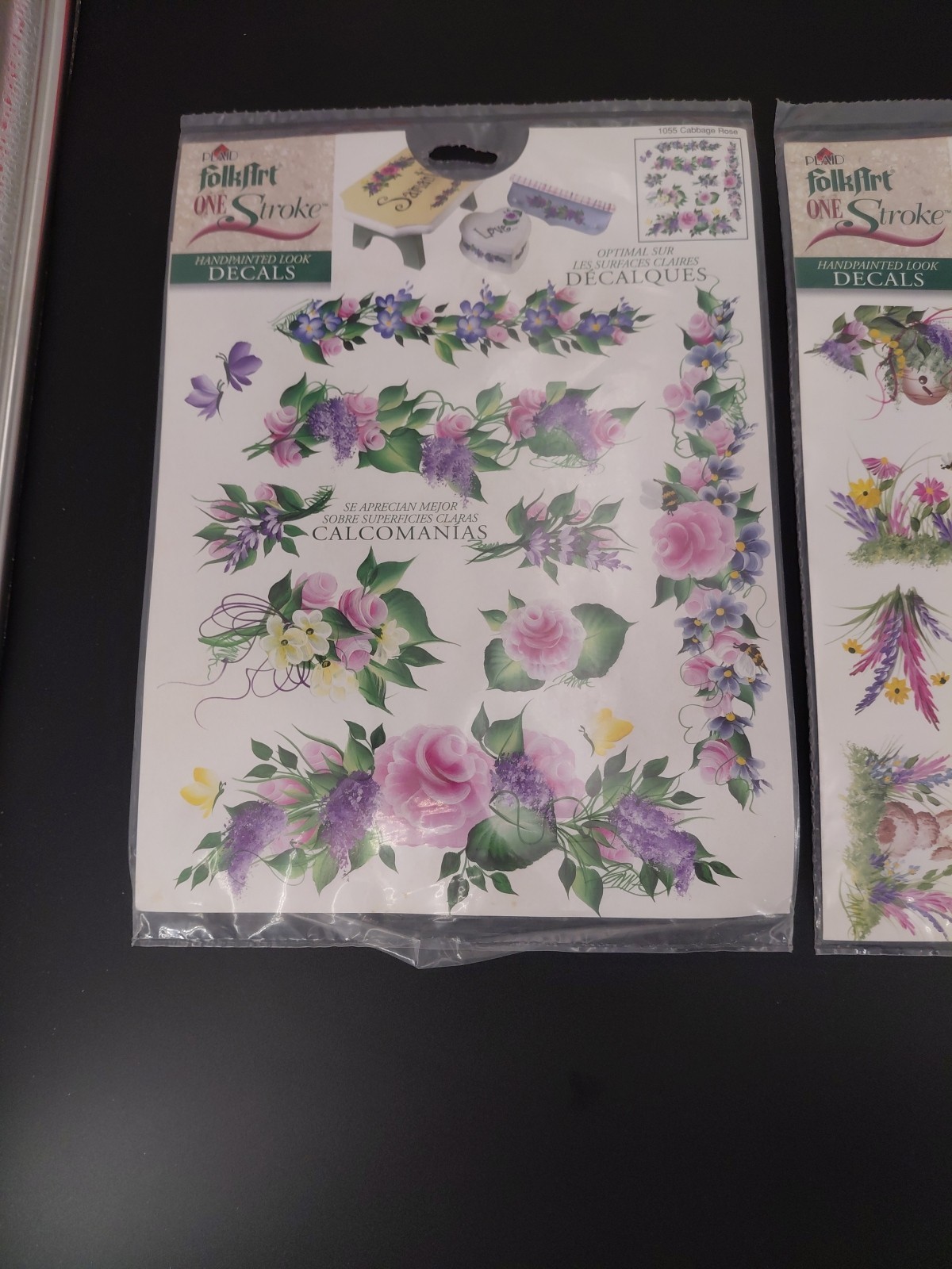 Plaid Folk Art Handpainted Look Scrapbook Daisies Rose Panaies 2001 Vintage NEW