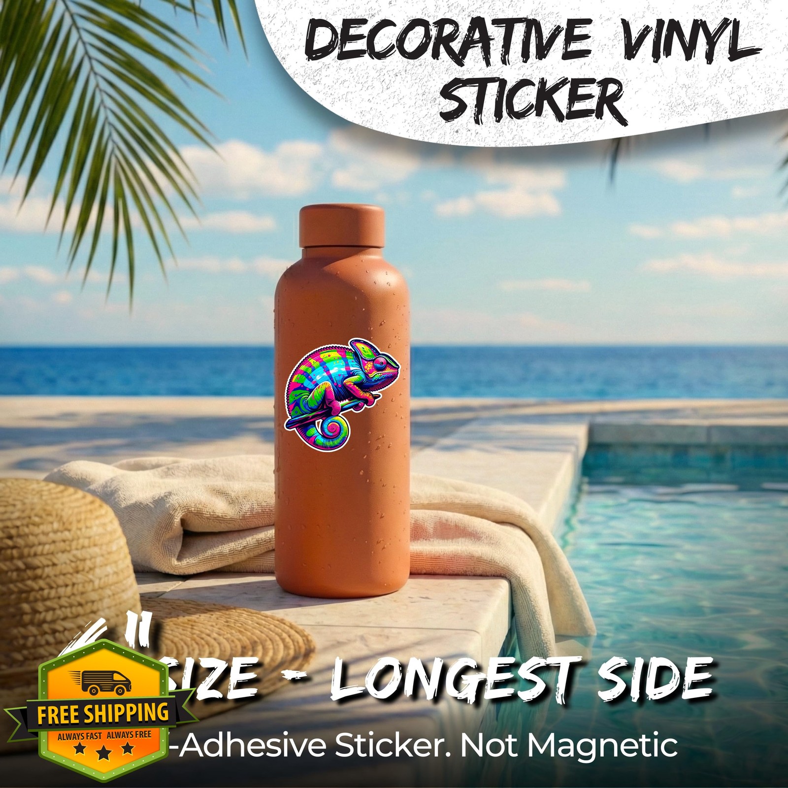 No Thorns Media Chameleon Sticker 4 Inch Color Changing Vinyl