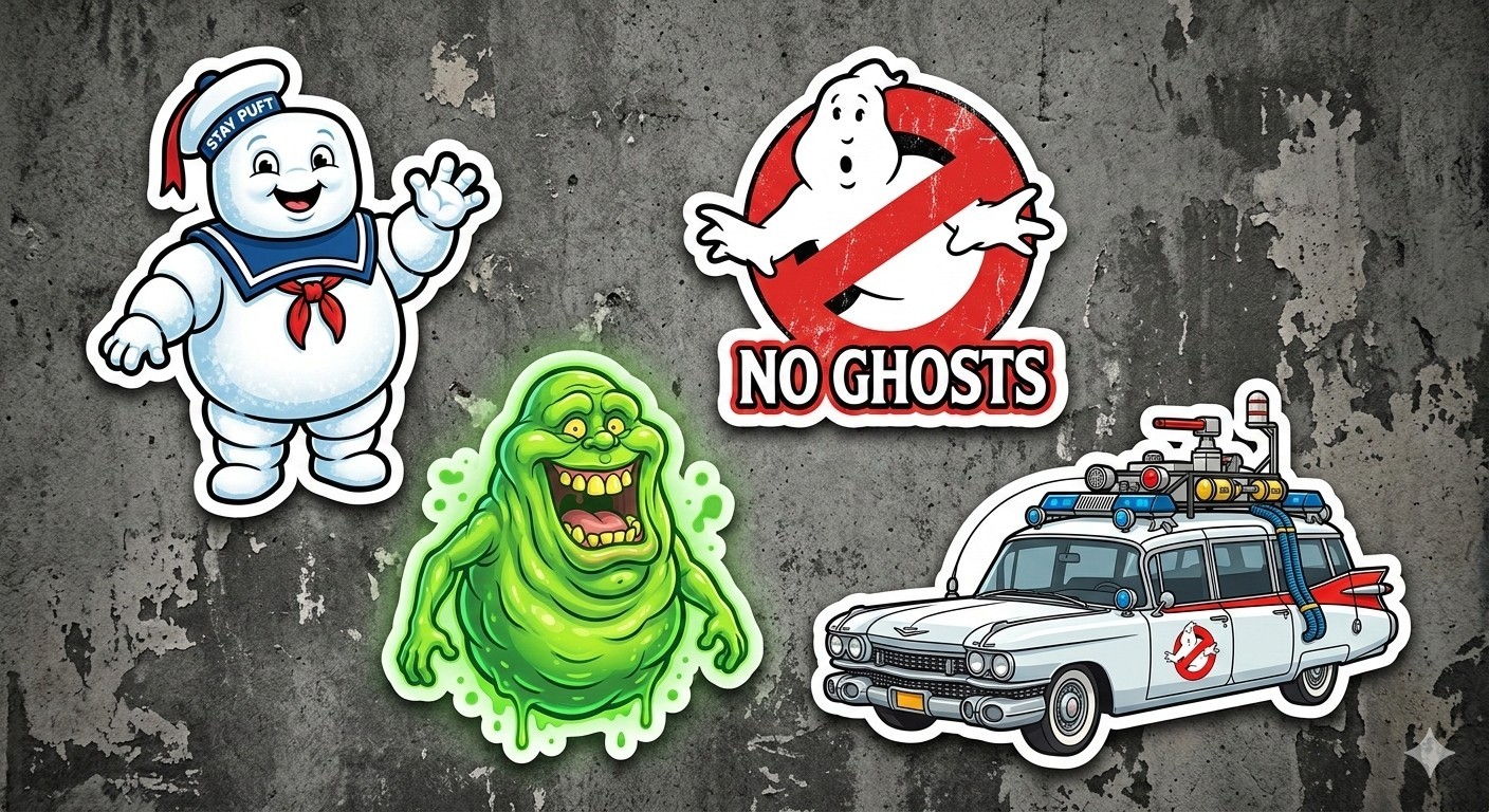 4 Ghostbusters Stickers Decal Phone Laptop