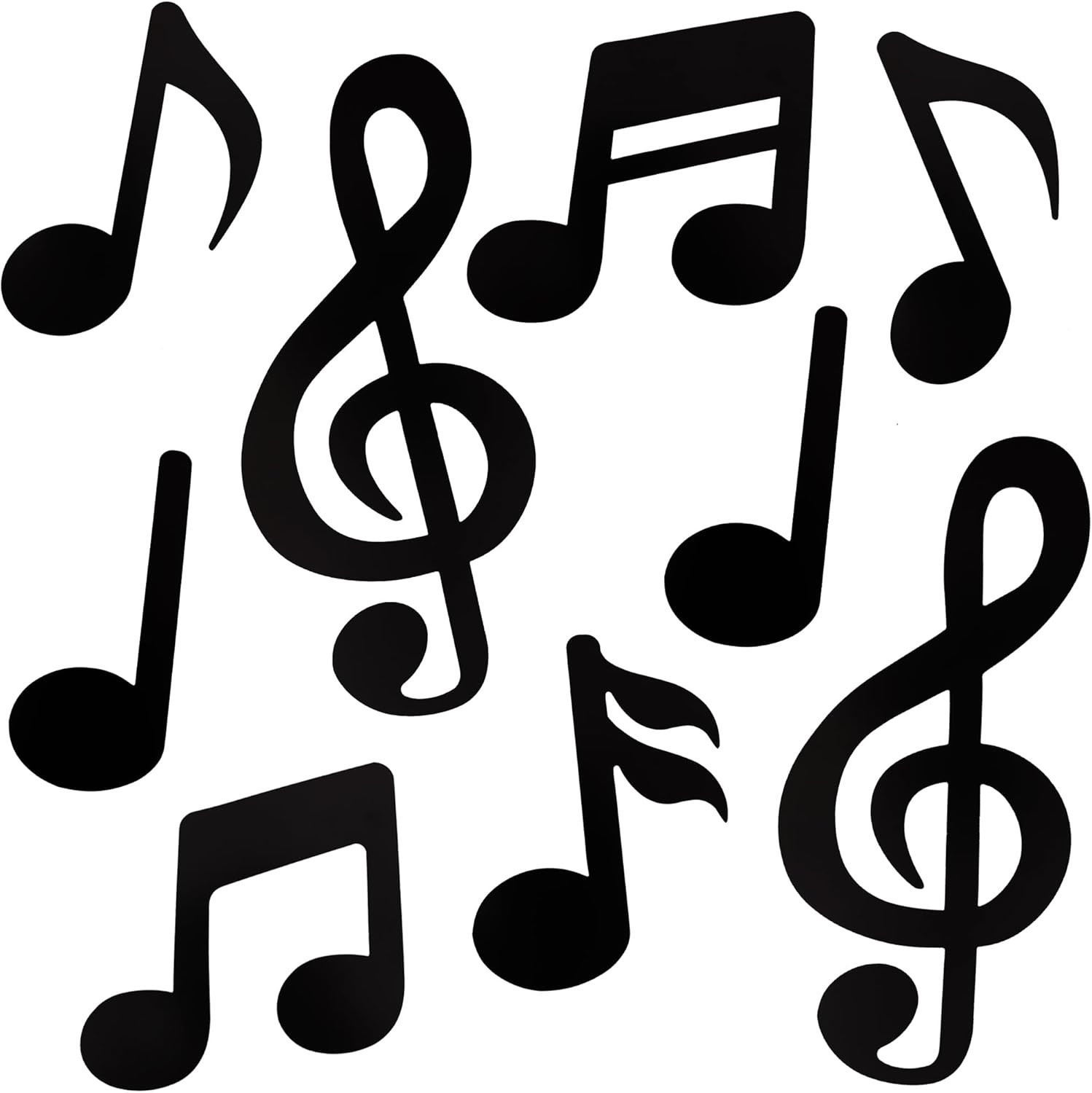 48 Pcs Music Notes Cutouts for Party Music Wall Decor,Double-Side Musical Notes