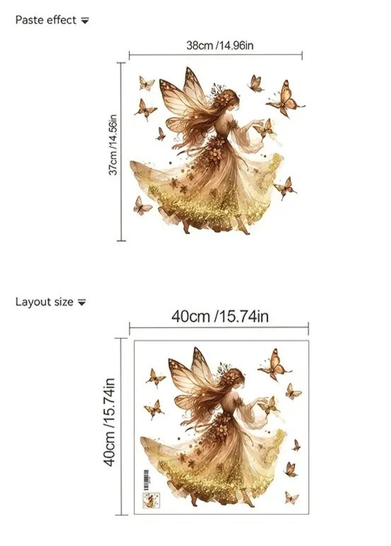Fairy Wall Decal lSticker Art Butterflies Girls Bedroom NEW Self-Adhesive 140