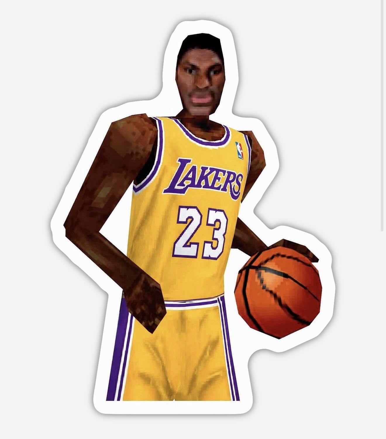 3” Low Poly Lebron James Sticker Matte Finish Lakers Basketball NBA