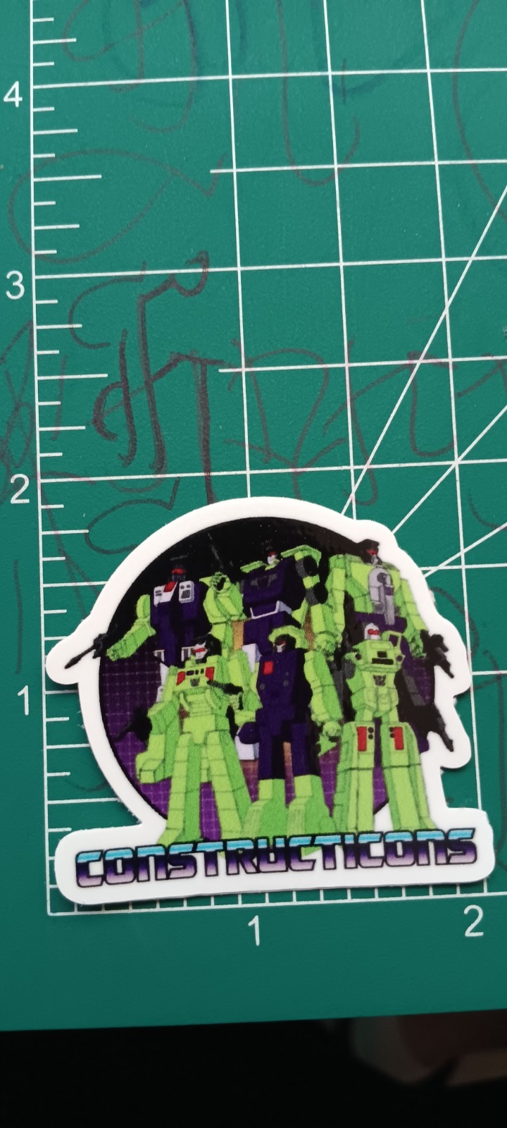 TRANSFORMERS X CONSTRUCTICONS DIE-CUT VYNIL STICKER 2X2