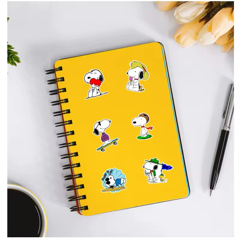 50pc SNOOPY-COWABUNGA Stickers, Great for-Phone, Car, Water Bottle, Laptop, Bike