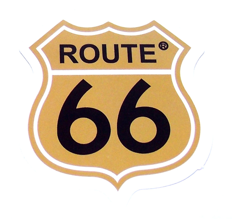 ROUTE 66 – Logo Die Cut Sticker Decal Famous Street Highway Sign Route 66