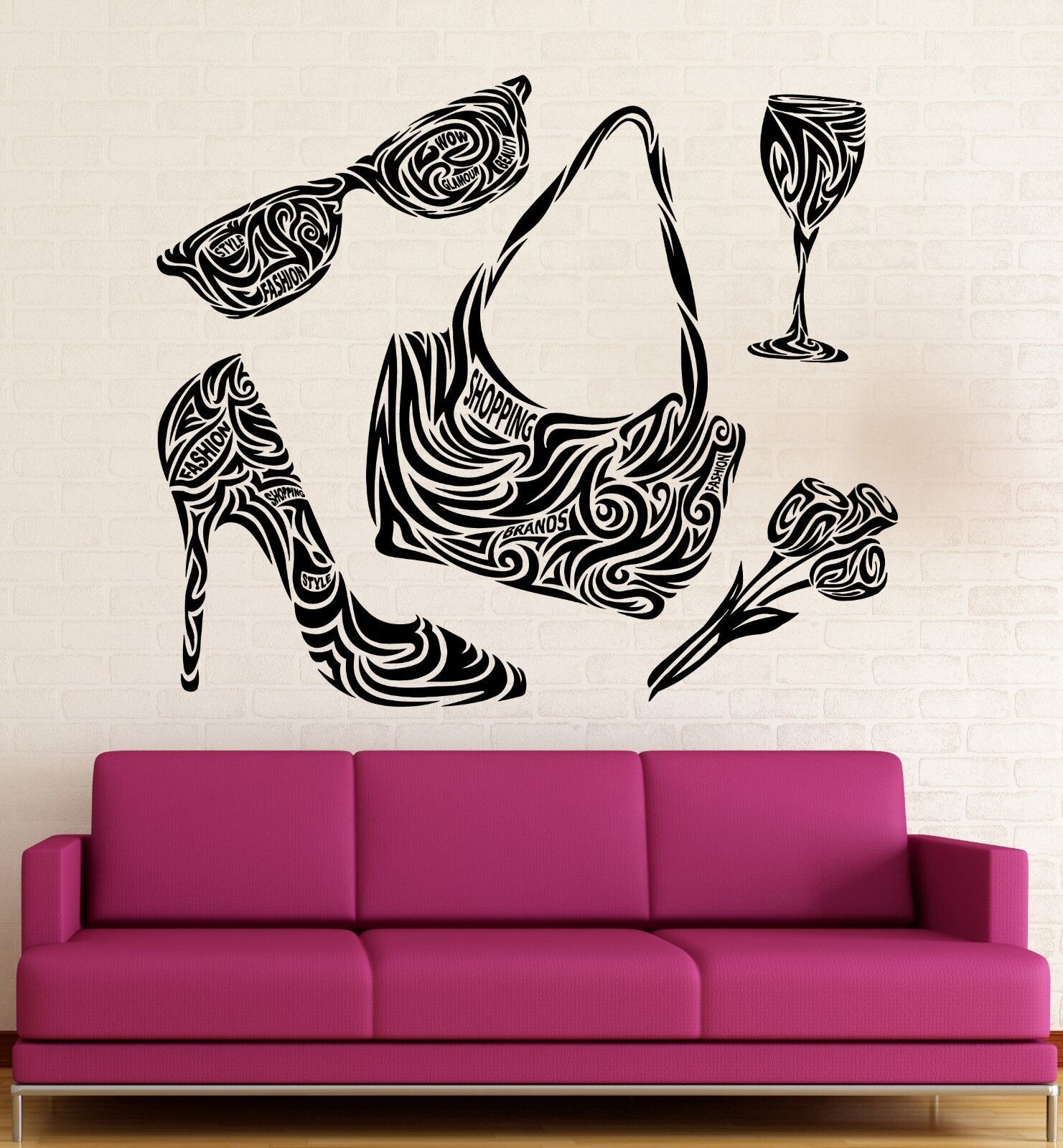 Wall Stickers Vinyl Decal Purse Girls Fashion Lifestyle Shopping (ig1882)