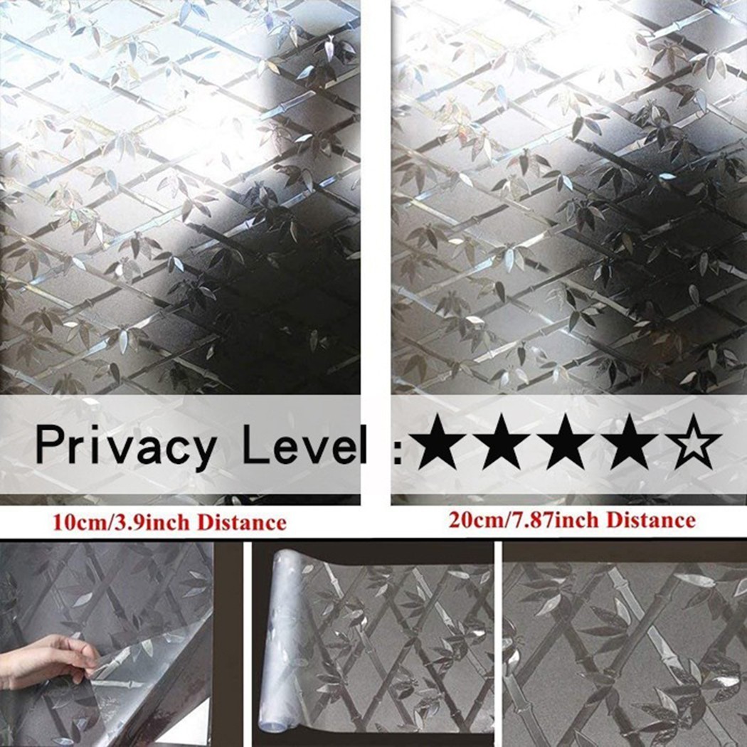 Roll Privacy Window Glass Film Sticker Static Cling 3D Frosted Stained 45*100CM