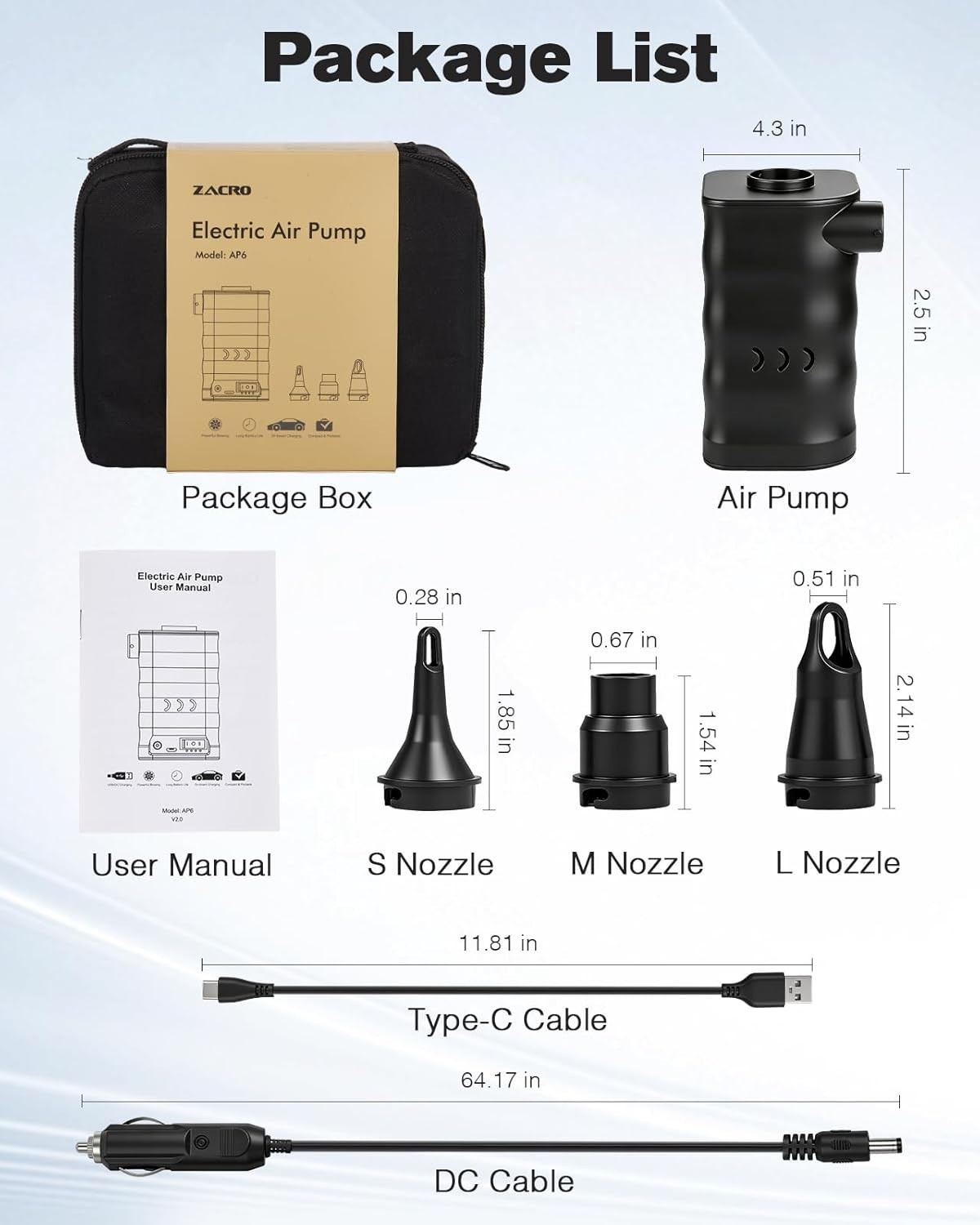 Portable Electric Air Pump with 6000Mah Battery for Quickly Inflatables and Defl