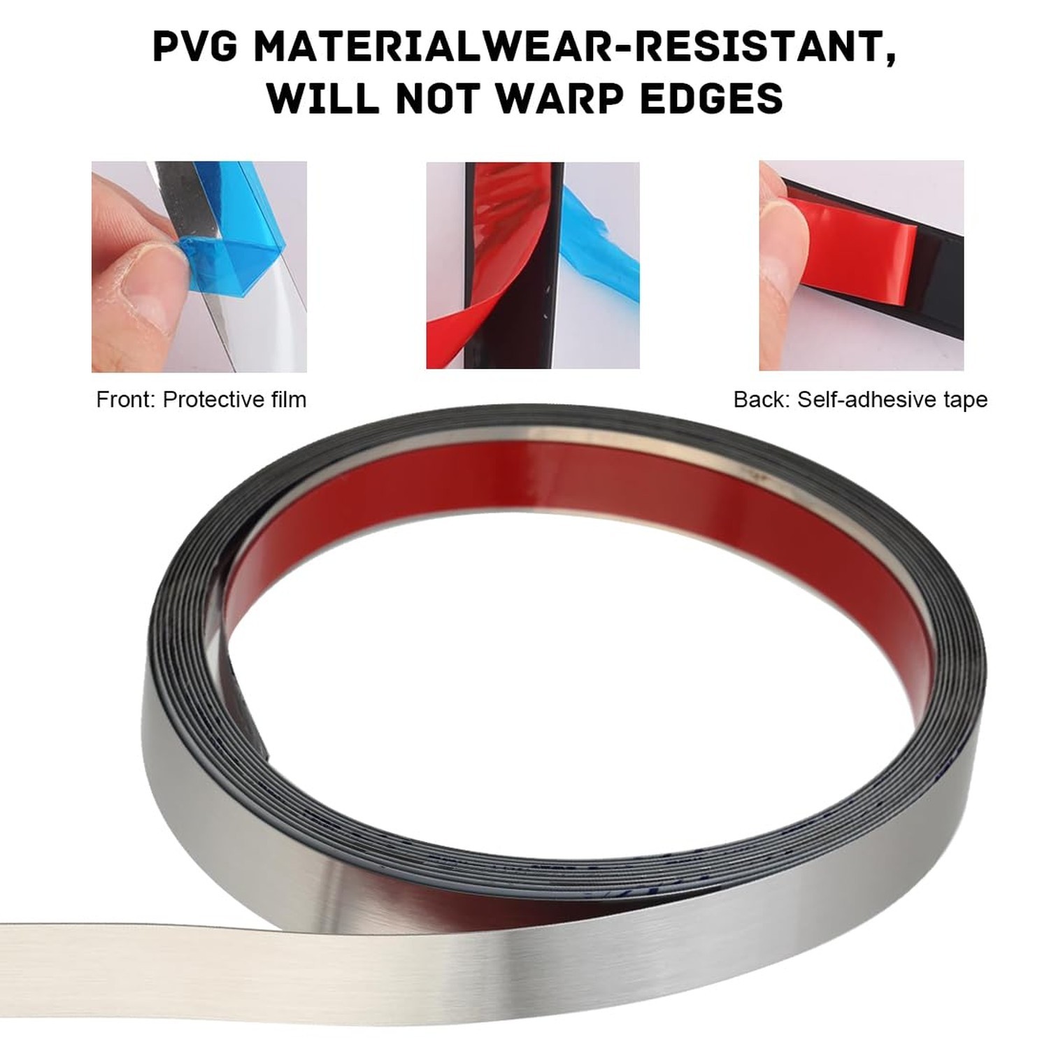 LINXIU Stainless Steel Molding Trim, Brushed Metal Trim, Peel and Stick Wall …