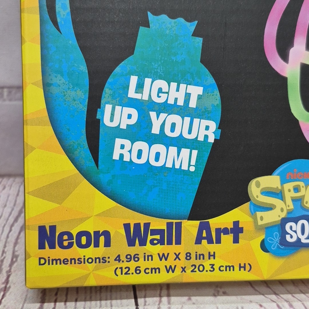 NIB SpongeBob SquarePants and Patrick Neon Wall Art Nickelodeon (Lot Of 2)