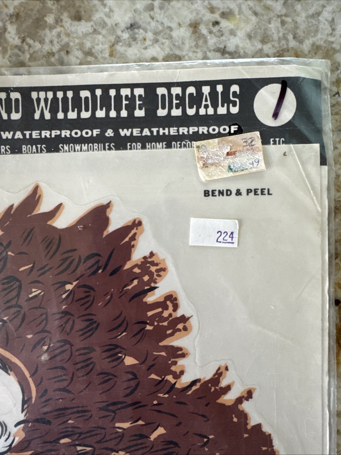 NOS 1986 Hand Painted Eagle Decals Stickers Sports & Wildlife Decorcal USA Made