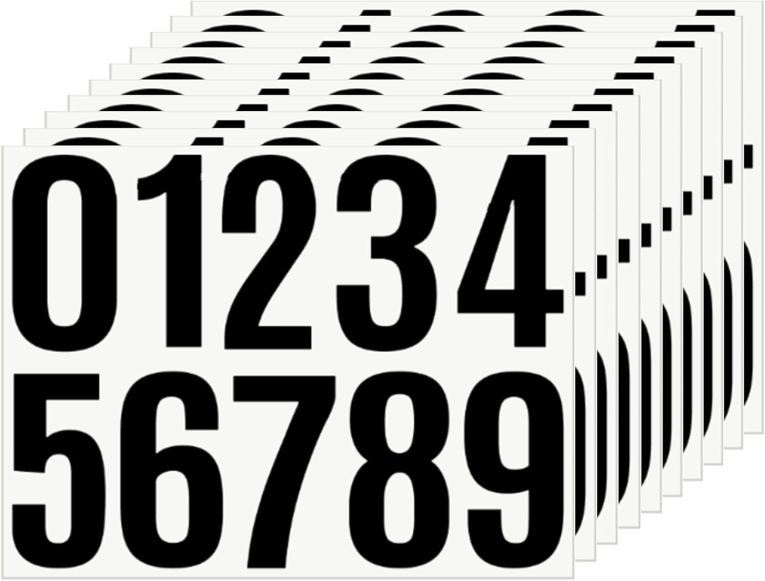 4in Self Adhesive Mailbox Number Stickers 10 Sheets Waterproof Vinyl Address New