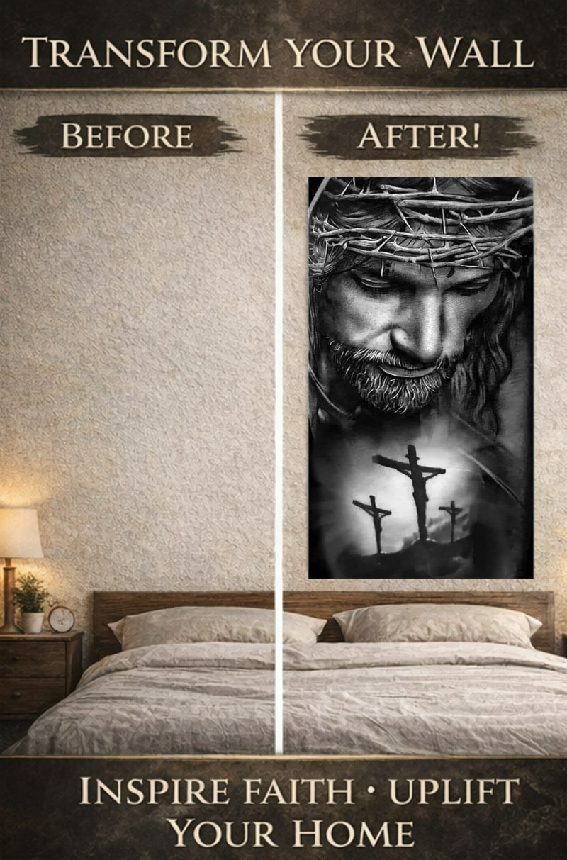 Jesus Diamond Religious Wall Vinyl Decal Graphic (Removable Adhesive Backing)